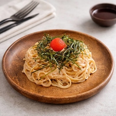 明太クリームパスタ