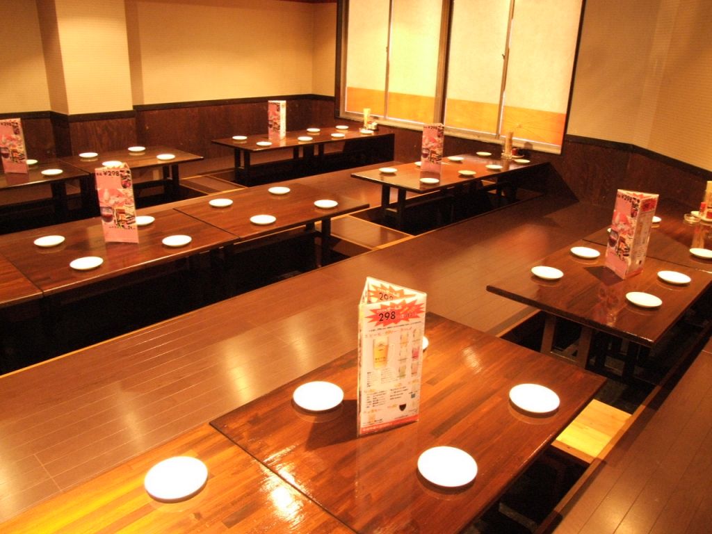 大人数ＯＫの掘りごたつ座敷も！最大60名様まで！