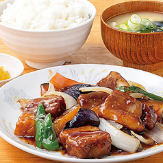 [濃厚]黒酢 酢豚定食