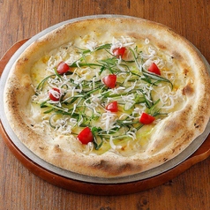 シラスと青葱のピザ