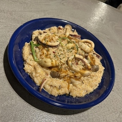 イカ肝のチーズリゾット
