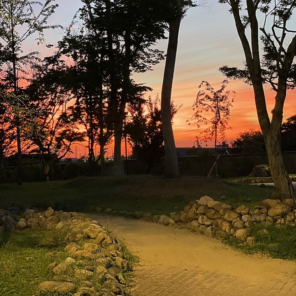 敷地内の公園でお散歩もオススメ♪季節の移り変わりを感じさせる木々を眺めたり、東屋で一息ついたり