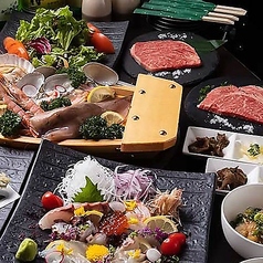 浜焼き さしみ 肉 酒房 万太郎のコース写真