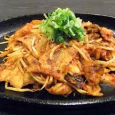 鉄板豚キムチ炒め