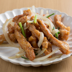 上海風豚バラ肉の胡椒揚げ