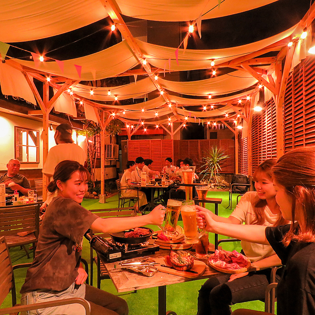 【テラス貸切、フロア貸切もOK】小人数での貸切もぜひご相談下さい♪夏は広々テラス席がおすすめです