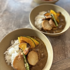 グルテンフリー揚げ野菜と米粉コラーゲンカレー