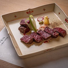 国産牛ヒレ肉の網焼きステーキ