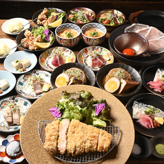 豚と鴨 おじさんと日本酒のコース写真