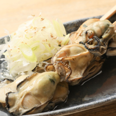 牡蠣小町の藁焼き
