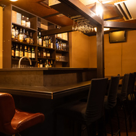 駅近、シックな和空間で大人の時間を過ごすカウンター