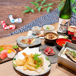 天ぷらを中心とした、自慢のお料理を心行くまでご堪能下さい