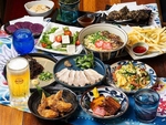 沖縄そばや海ぶどうなど本場食材を使った料理が揃います！