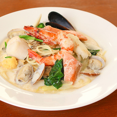 シーフードクリームスープパスタ