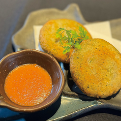 のり塩チーズいももち 明太ソース
