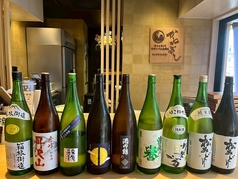 地酒を中心に9種類以上の神奈川近郊のお酒を厳選