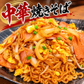 料理メニュー写真&nbsp;中華ラーメン炒め+たまご+ソーセージ (加蛋腸)