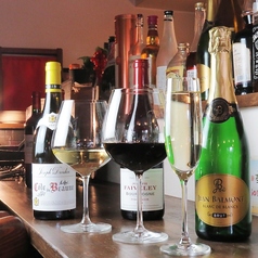 ワイン各種、ノンアルも◎