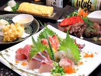 鮮度抜群の刺身から天ぷら、だしまき等一品料理は様々。