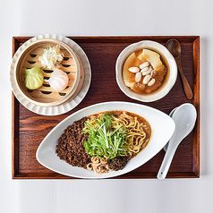 汁なし白胡麻坦々麺セット(辛さを選べます)