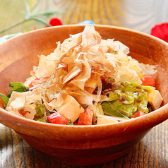 島豆腐の和風サラダ