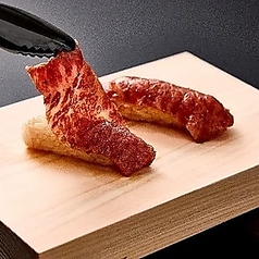 和牛のにぎりGrilled japanese beef nigiri sushi