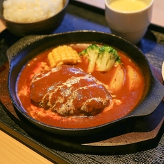 マテラ豚使用 鉄板ハンバーグ【デミグラスソース】