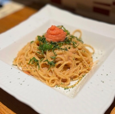 明太クリームパスタ