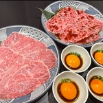 特選上ロースでは焼きすき又は焼きしゃぶなどお好みでお楽しみいただけます。
