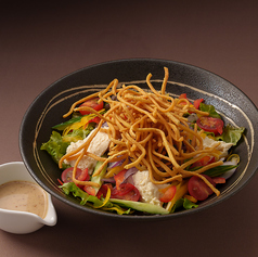 島豆腐と八重山そばのパリパリサラダ