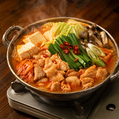 韓国風味のコモチ豚キムチ鍋(1人前)