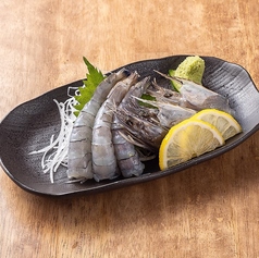 天使のエビの刺身