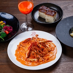 Bit一番人気渡り蟹のトマトクリームパスタセット2300円