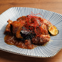 鶏肉と茄子のみぞれ甘酢ダレ