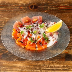 サーモン・タコ・マグロカルパッチョ3種盛り合わせ