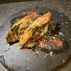 ホタルイカと菜の花の春巻き