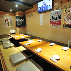 人気のある掘りごたつ座敷は2名様～13名様まで収容可能です。