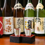 季節のもの、定番の人気酒など数十種類の日本酒から各料理に合った日本酒をお楽しみいただけます♪