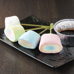 焼マシュマロのチョコフォンデュ