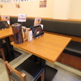 和空間の落ち着ける店内は、少人数様でも気軽にご利用頂けます。