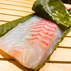 鯛昆布締め造り