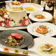《メモリアル》A5和牛モモ肉のグリルと旬菜、真鯛のヴァプール等全9品◆アニバーサリーケーキ付♪