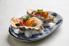 焼き牡蠣 雲丹和牛　２P