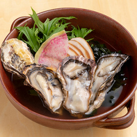 〈６月限定お通し〉牡蠣と空心菜の生七味蒸し