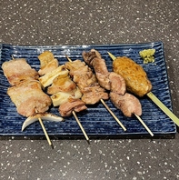 博多地鶏の串焼き盛り合わせ