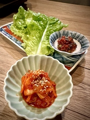 肉厚デジカルビの薬味セット Asian lettuce with spicy sauce