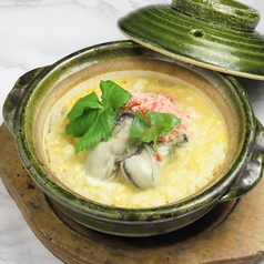 牡蠣と湯葉のたまごとじ