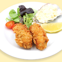 色々な牡蠣を使った料理が楽しめます