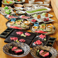 旬野菜や厳選お肉をメインにした各種コースをご用意
