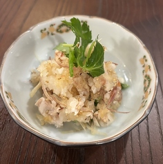 ササミと香味野菜の鬼梅おろし
